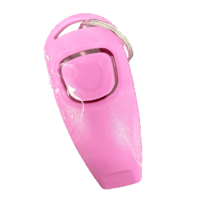 Klicker med vissla Rosa